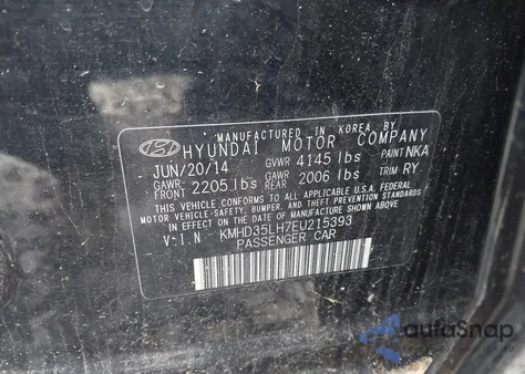 2014 Hyundai Elantra Gt из США, поврежденный, VIN KMHD35LH7EU215393